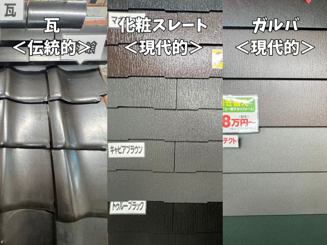瓦・化粧スレート・ガルバリウム鋼板どうちがうの？｜静岡県浜松市の屋根修理専門店 画像