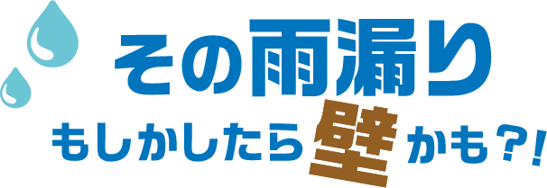 その雨漏りもしかしたら壁化も？！