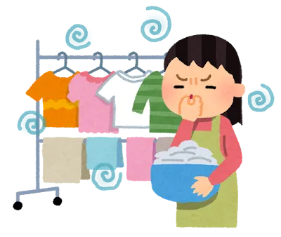 洗濯物の生乾き臭、どうする？長雨の時期に知っておきたい対策☔👕｜静岡県浜松市の屋根修理専門店 アイキャッチ画像